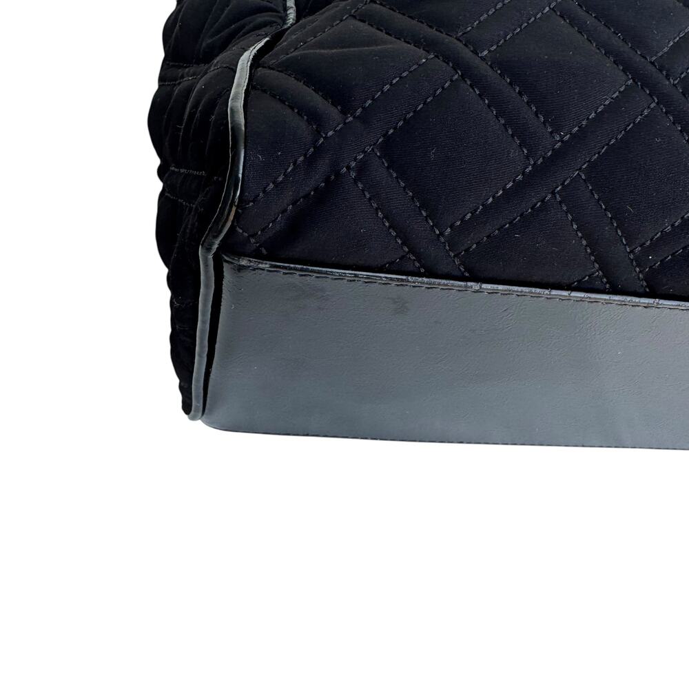 Vera Bradley Large Black Quilted Commuter Tote Bag Travel Work Purse - Picture 12 of 15